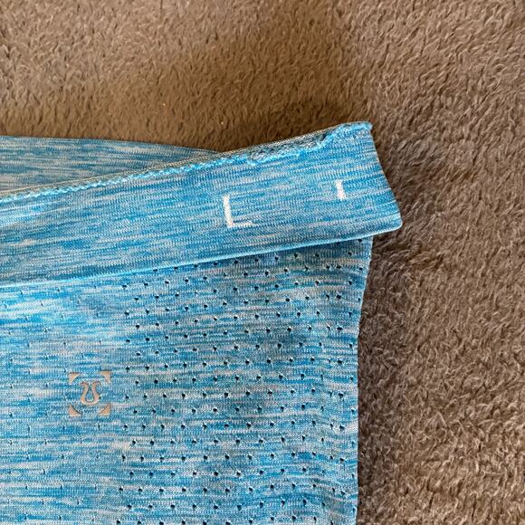 Lululmon Light Blue Swiftly Tech Crew Neck Shortsleeve Athletic Shirt Men Size L - Picture 5 of 9